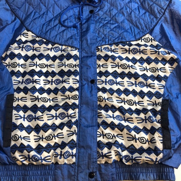 Vintage Pro Spirit Aztec Print Windbreaker Jacket - Picture 3 of 8
